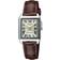 Casio ltp-v007l-9b roman numeral analog brown leather rectangle ladies'