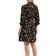 Selected Floral Mini Dress - Black