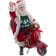 Kurt Adler Fabriché Santa on Scooter White/Red Figurine 10"