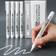 Shein 12/5/4/3/2/1 Pc(S) White Fine Tip Waterproof Drawing, Graffiti, Marker Pen, Permanent Neutral Pen For Fabric, Wood, Marking (Standard Size Is 5 Pcs Per Pack) Back To School