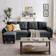 Bed Bath & Beyond Modular Sectional Dark Grey Sofa 110" 4 Seater