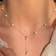 Shein 1pc S925 Silver Dainty Elegant Collarbone Necklace, Simple Yet Versatile, Unique Y-shaped Necklace With Alternating Imitation Pearl & Rhinestone Ball
