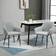 Homcom Upholstered Light Grey Kitchen Chair 81cm 2pcs