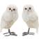 Melrose Winter Owl Tabletop Christmas White Figurine 31.8cm 2pcs