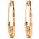 Versace Gold Safety Pin Earrings Gold UNI