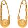 Versace Gold Safety Pin Earrings Gold UNI