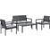 OutSunny 84B-642V70CF Outdoor Lounge Set, 1 Table incl. 2 Chairs & 1 Sofas