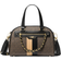 Michael Kors Williamsburg Small Logo Stripe Satchel - Black/Camel