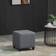 Homcom Linen-Look Square Foot Stool 35cm