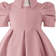 Shein Toddler Girl's Puff Sleeve Fold Pleated Dress With Headband - Dusty Pink
