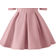 Shein Toddler Girl's Puff Sleeve Fold Pleated Dress With Headband - Dusty Pink