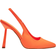 Shein Slingbacks, Elastane Point Toe Stiletto Heeled Funky Pumps Neon - Orange