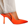 Shein Slingbacks, Elastane Point Toe Stiletto Heeled Funky Pumps Neon - Orange