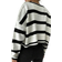 Shein Striped Pattern Drop Shoulder Sweater - Black/White