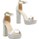 Shein Metallic Sequin Decor Platform - Silver