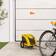 vidaXL Rimorchio da Bici per Animali Giallo Oxford e Ferro 80508
