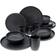 Creatable Uno Lava Stone Black Dinner Set 16pcs