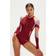 Speedo Women's Long Swimsuit Oxblood/Coral