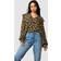 Tommy Hilfiger Blus Moss Crepe Rose Blouse LS Multi