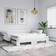 vidaXL Trundle White Sofa 235cm