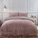 Brentfords Waffle Fleece Duvet Cover Pink (260x220cm)