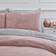 Brentfords Waffle Fleece Duvet Cover Pink (260x220cm)