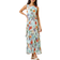 Roman Floral Print Pleated Maxi Dress - Sage