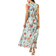 Roman Floral Print Pleated Maxi Dress - Sage