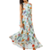 Roman Floral Print Pleated Maxi Dress - Sage