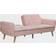 Novogratz Tallulah Memory Pink Velvet Sofa 83" 2 Seater