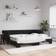 vidaXL Extendable Daybed Black Soffa 223cm 3-sits