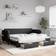 vidaXL Daybed with Extension Black Divano 223cm Divano 3 Posti