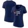 Fanatics Women's Navy Atlanta Braves 2022 Postseason Locker Room V-Neck T-shirt