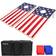 GoSports Solid Wood Cornhole Set American Flag