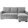 Lilola Home Serenity Gray Sofa 87.5" 3 Seater