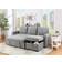 Lilola Home Serenity Gray Sofa 87.5" 3 Seater