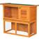 Pawhut 2-Tier Wooden Guinea Pig Rabbit Hutch 90x45x80 cm