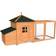 Vounot Chicken Coop and Run Wooden Hen House with Nest Box 190x100x55cm