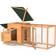 Vounot Chicken Coop and Run Wooden Hen House with Nest Box 190x100x55cm