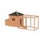 Vounot Chicken Coop and Run Wooden Hen House with Nest Box 190x100x55cm