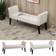 Homcom Armed Beige Settee Bench 60x25.5"