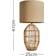 MiniSun Contemporary Small Beige/Gold Table Lamp 16cm