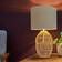 MiniSun Contemporary Small Beige/Gold Table Lamp 16cm