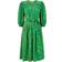 Yumi Cheetah Print Midi Shirt Dress - Green