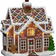 Konstsmide Gingerbread House Brown Julby 25cm