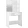 vidaXL 808807 High Gloss White Dressing Table 40x74.5cm