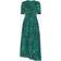 Whistles Women's Painted Leopard Shirred Dress Green/Multi