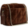 Coach Pillow Madison Shoulder Bag In Shearling With Quilting - Brass/Bison Brown