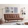 HOME DETAIL Salerno Air Brown Sofa 179cm 3 Seater