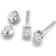 Jewelco London Screw Back Solitaire Stud Earrings - White Gold/Diamonds